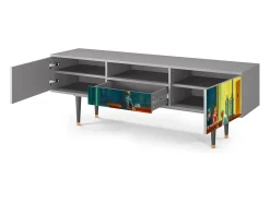 Mueble de TV - 170х59х41 cm - T6 - Nighthawks by Hopper, Cinza^ Móvel De Tv