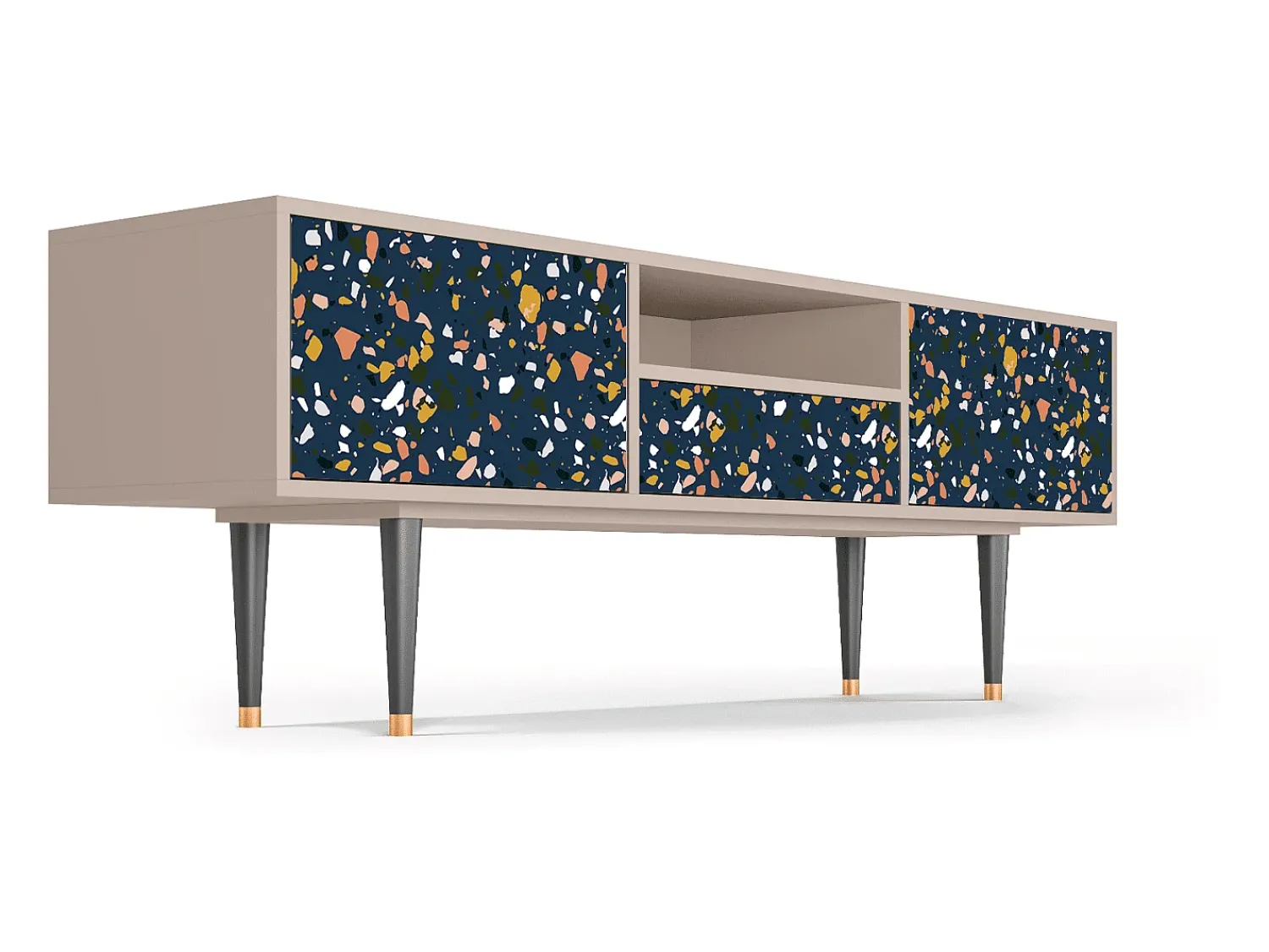 Clearance Mueble de TV - 170х59х41 cm - T6 - Night Sky Langhterns, Latte Bege