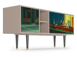 Móvel De Tv* Mueble de TV - 150х69х41 cm - T5 - Nighthawks by Hopper, Latte Bege