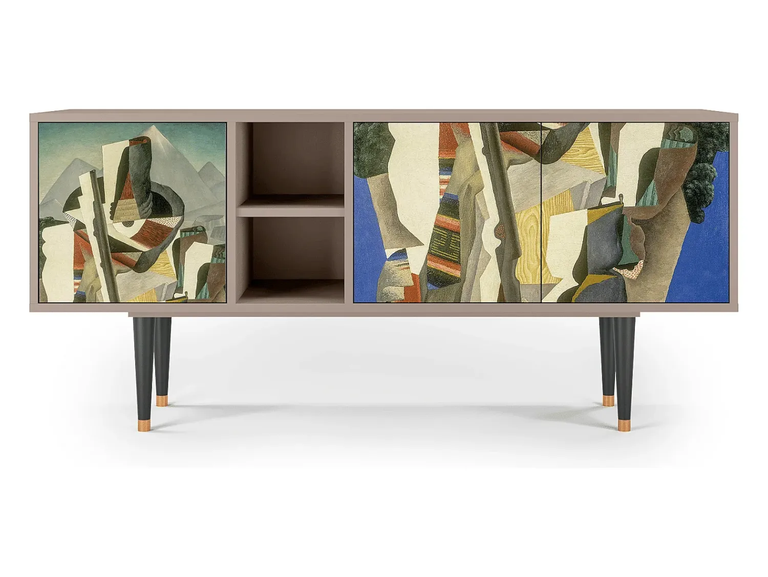 Móvel De Tv* Mueble de TV - 150х69х41 cm - T5 - Nighthawks by Hopper, Latte Bege