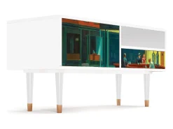 Mueble de TV - 115х59х48 cm - T3 - Nighthawks by Hopper, Branco^ Móvel De Tv