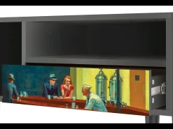 Móvel De Tv| Mueble de TV - 115х59х48 cm - T3 - Nighthawks by Hopper, Antracite Cinza antracite