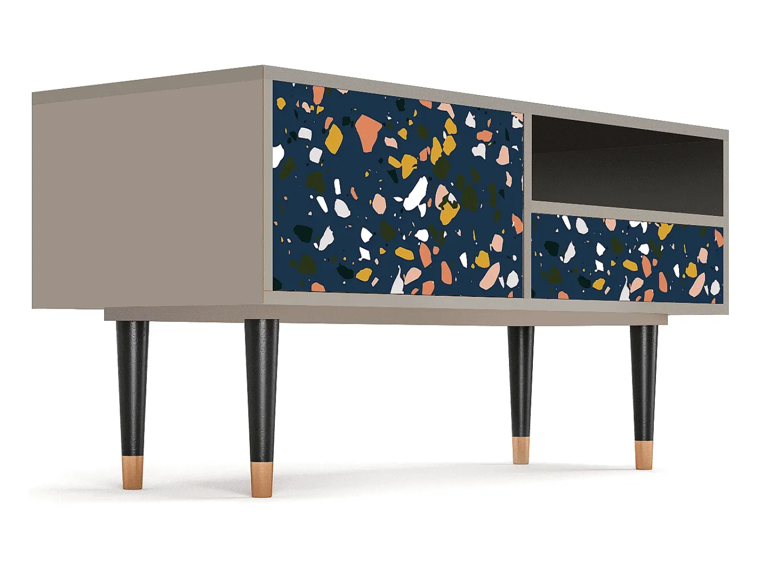 Móvel De Tv| Mueble de TV - 115х59х48 cm - T3 - Night Sky Langhterns, Areia Bege