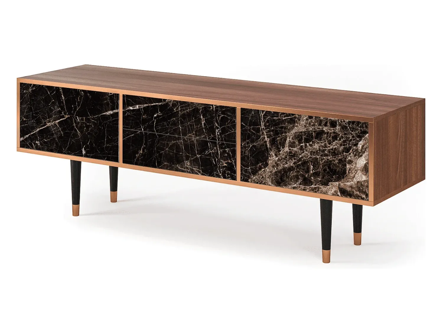 Mueble de TV - 170х59х48 cm - T4 - Night Abyss, Nogueira Castanho