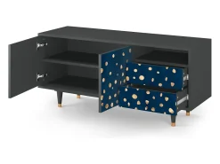 Mueble de TV - 125х56х41 cm - T7 - Night Skies, Antracite^ Móvel De Tv