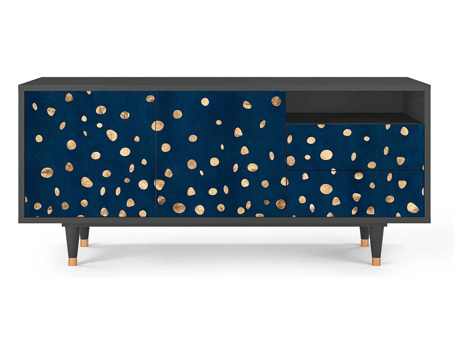 Mueble de TV - 125х56х41 cm - T7 - Night Skies, Antracite^ Móvel De Tv