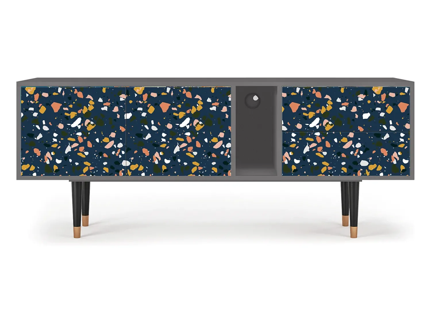 Móvel De Tv| Mueble de TV - 170х69х48 cm - T1 - Night Sky Langhterns, Cinza Cinzento