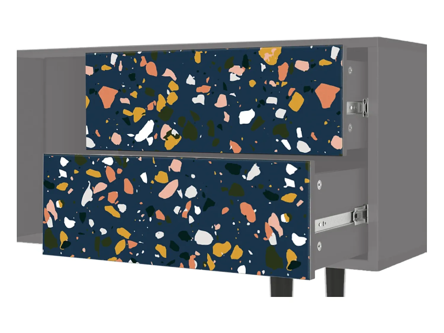 Móvel De Tv| Mueble de TV - 170х69х48 cm - T1 - Night Sky Langhterns, Cinza Cinzento