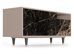 Móvel De Tv* Mueble de TV - 125х56х41 cm - T7 - Night Abyss, Latte Bege