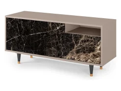 Móvel De Tv* Mueble de TV - 125х56х41 cm - T7 - Night Abyss, Latte Bege