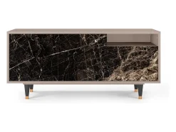 Móvel De Tv* Mueble de TV - 125х56х41 cm - T7 - Night Abyss, Latte Bege