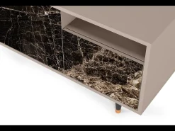 Móvel De Tv* Mueble de TV - 125х56х41 cm - T7 - Night Abyss, Latte Bege