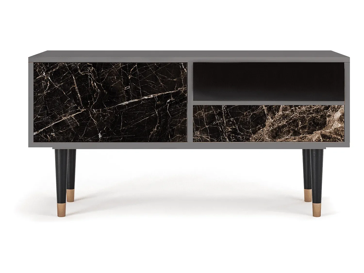 Móvel De Tv* Mueble de TV - 115х59х48 cm - T3 - Night Abyss, Areia Bege