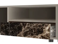 Móvel De Tv* Mueble de TV - 115х59х48 cm - T3 - Night Abyss, Areia Bege