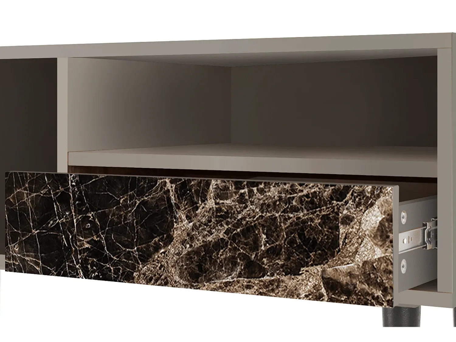 Móvel De Tv* Mueble de TV - 115х59х48 cm - T3 - Night Abyss, Areia Bege
