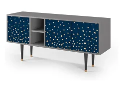 Móvel De Tv| Mueble de TV - 150х69х41 cm - T5 - Night Skies, Cinza Cinzento