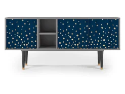 Móvel De Tv| Mueble de TV - 150х69х41 cm - T5 - Night Skies, Cinza Cinzento