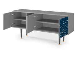 Móvel De Tv| Mueble de TV - 150х69х41 cm - T5 - Night Skies, Cinza Cinzento