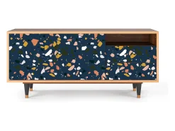 Clearance Mueble de TV - 125х56х41 cm - T7 - Night Sky Langhterns, Nogueira Castanho