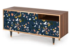 Clearance Mueble de TV - 125х56х41 cm - T7 - Night Sky Langhterns, Nogueira Castanho