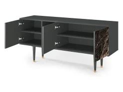 Móvel De Tv* Mueble de TV - 150х69х41 cm - T5 - Night Abyss, Antracite Cinza antracite
