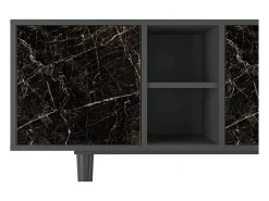 Móvel De Tv* Mueble de TV - 150х69х41 cm - T5 - Night Abyss, Antracite Cinza antracite