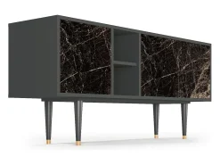 Móvel De Tv* Mueble de TV - 150х69х41 cm - T5 - Night Abyss, Antracite Cinza antracite