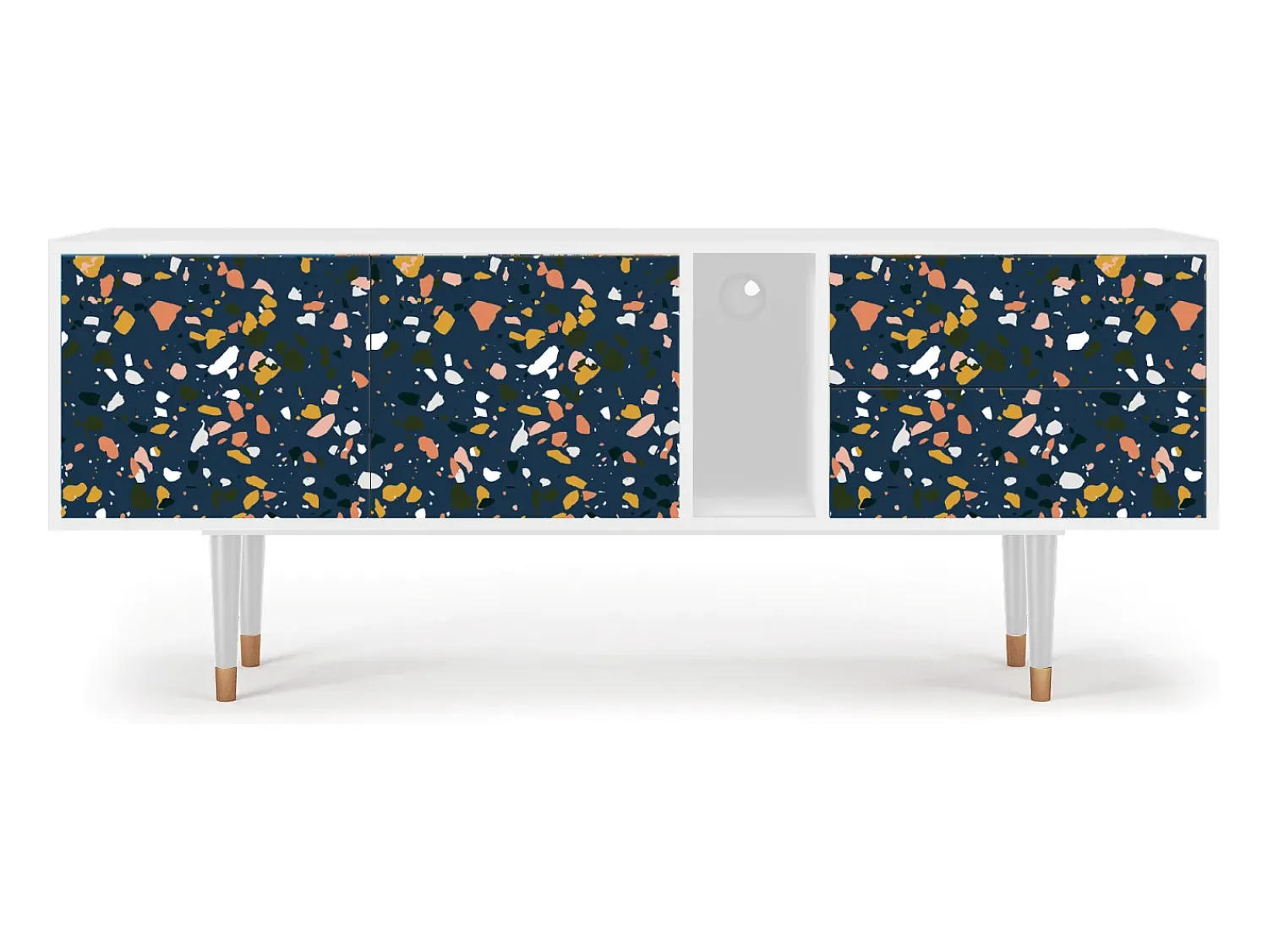 Móvel De Tv* Mueble de TV - 170х69х48 cm - T1 - Night Sky Langhterns, Branco Bege