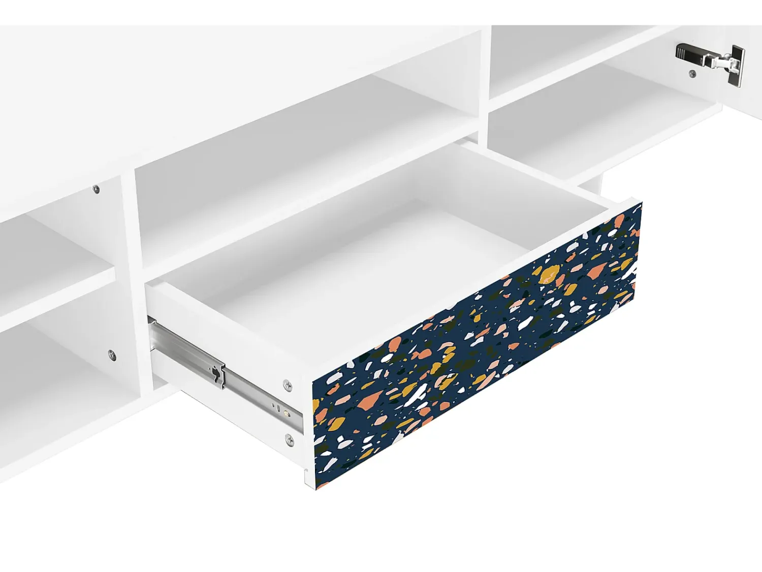 Móvel De Tv* Mueble de TV - 170х59х41 cm - T6 - Night Sky Langhterns, Branco Bege