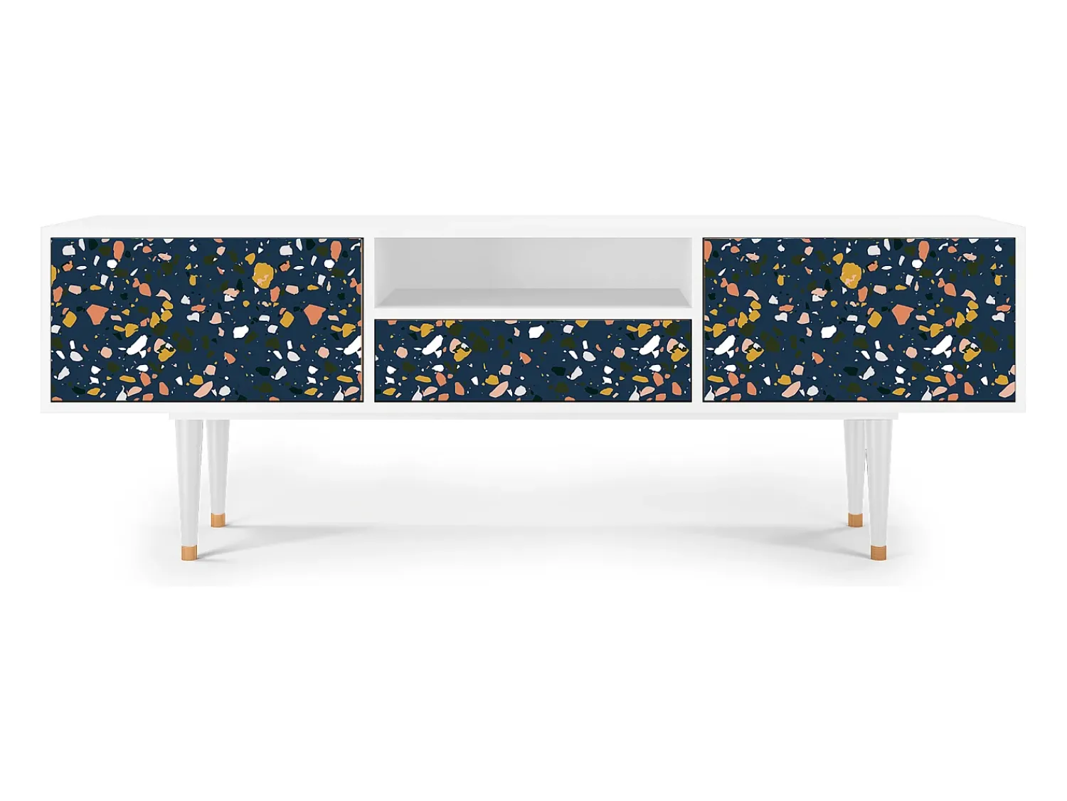 Móvel De Tv* Mueble de TV - 170х59х41 cm - T6 - Night Sky Langhterns, Branco Bege