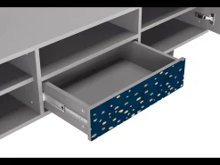 Móvel De Tv| Mueble de TV - 170х59х41 cm - T6 - Night Skies, Cinza Cinzento