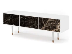 Móvel De Tv* Mueble de TV - 170х59х48 cm - T4 - Night Abyss, Branco Bege