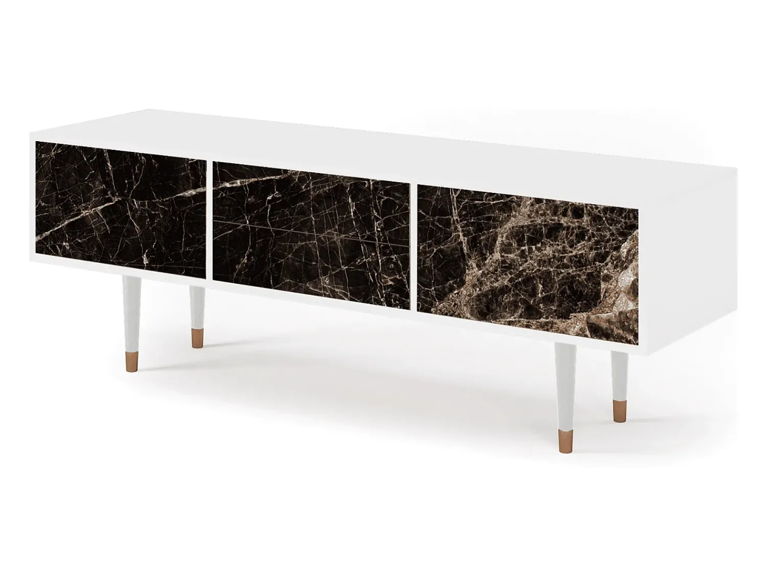 Móvel De Tv* Mueble de TV - 170х59х48 cm - T4 - Night Abyss, Branco Bege