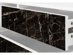 Móvel De Tv* Mueble de TV - 170х59х48 cm - T4 - Night Abyss, Branco Bege
