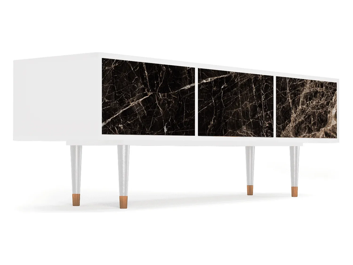Móvel De Tv* Mueble de TV - 170х59х48 cm - T4 - Night Abyss, Branco Bege