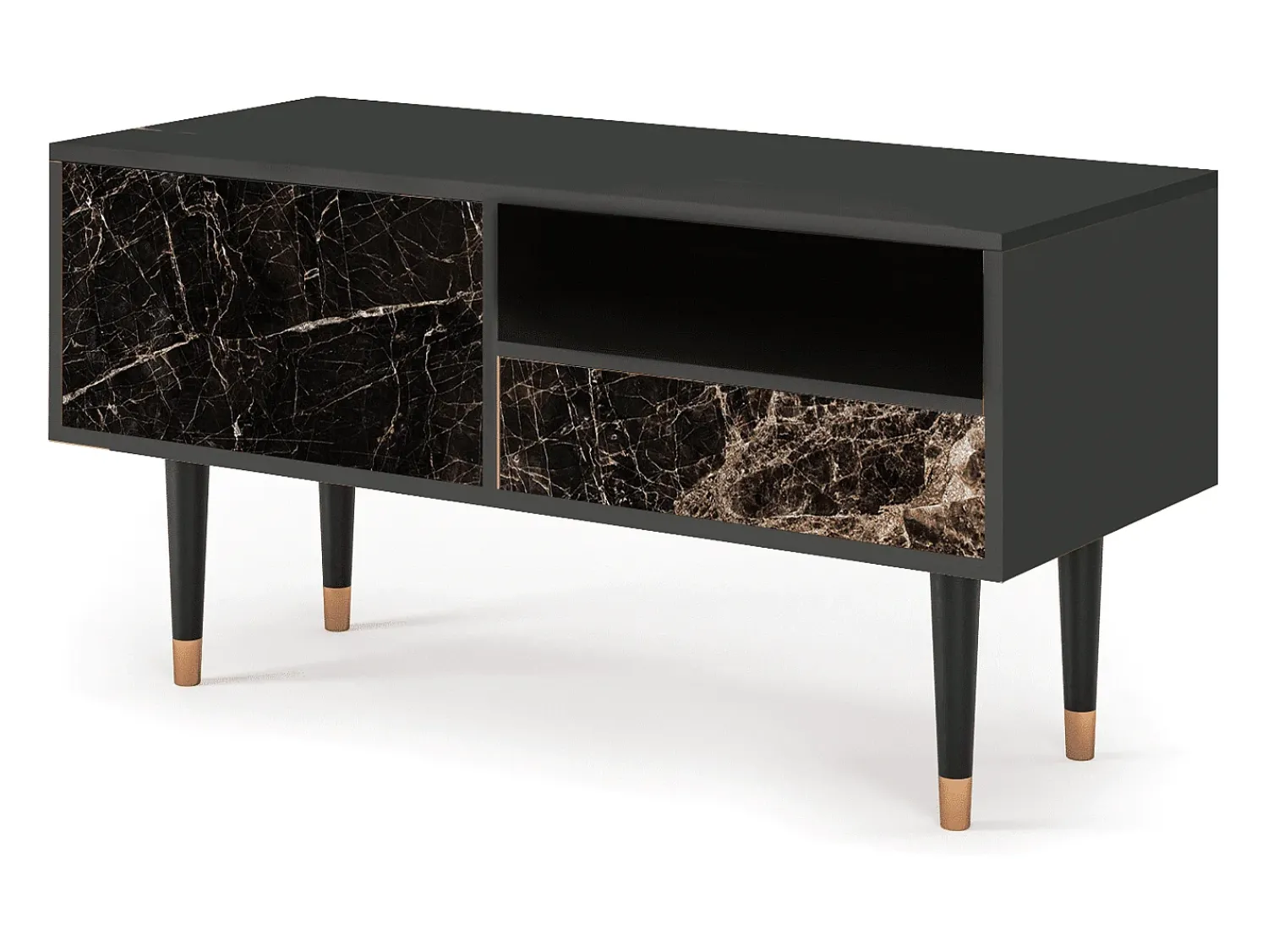 Mueble de TV - 115х59х48 cm - T3 - Night Abyss, Antracite^ Móvel De Tv