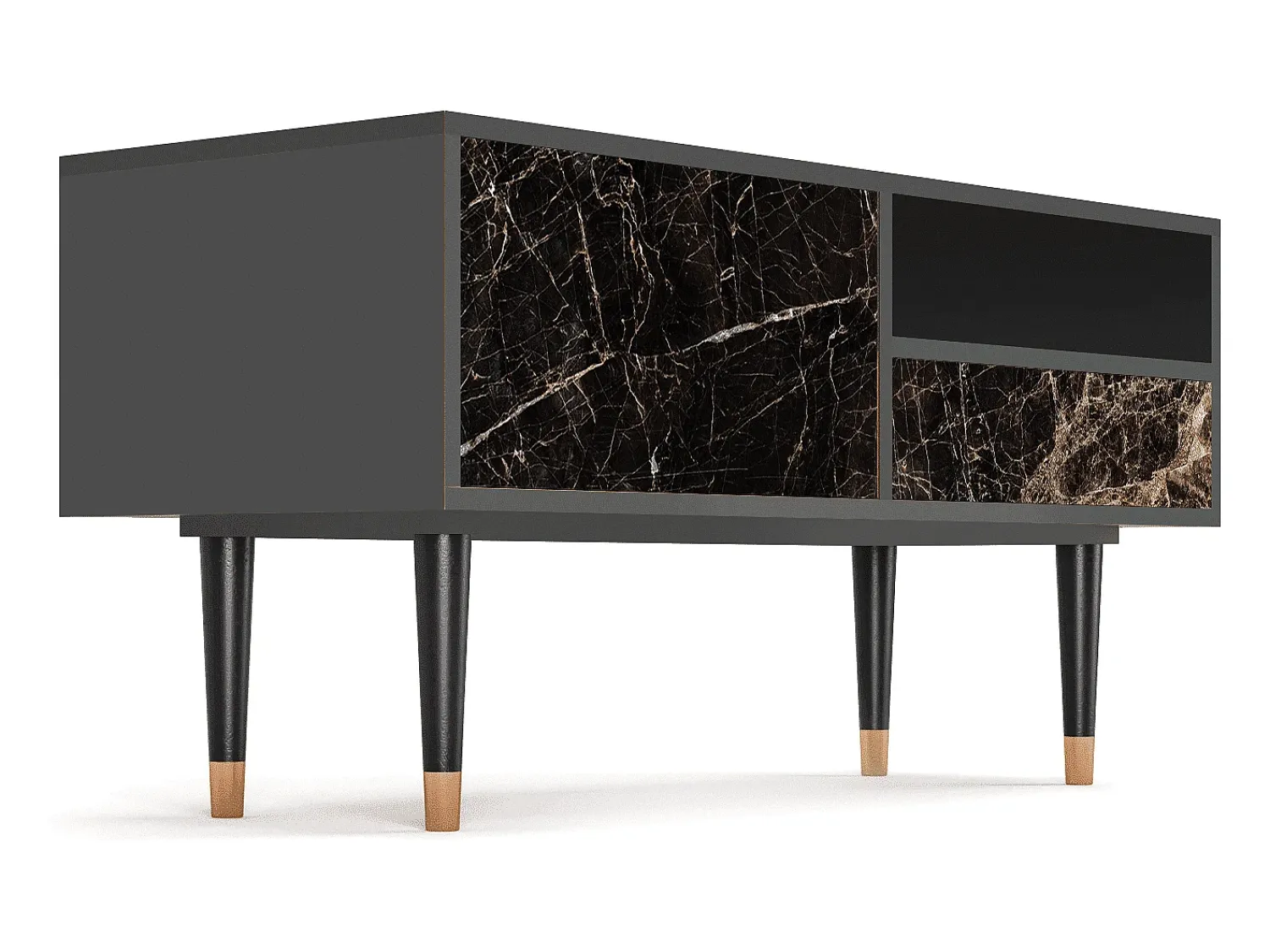 Mueble de TV - 115х59х48 cm - T3 - Night Abyss, Antracite^ Móvel De Tv