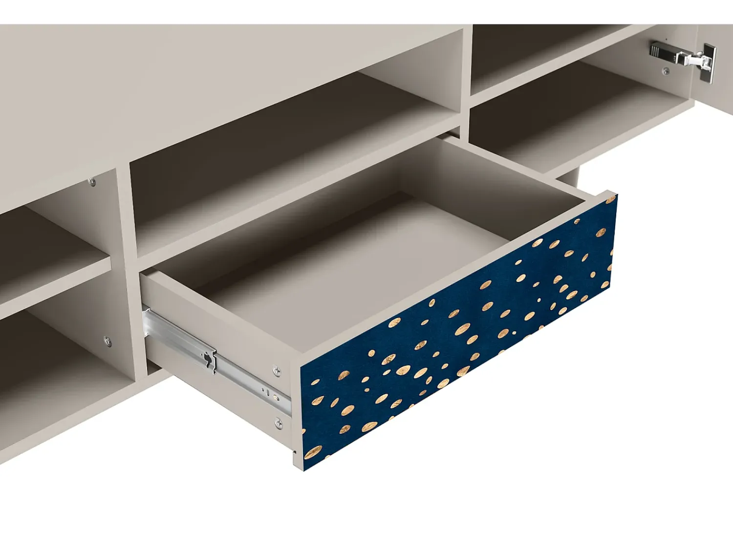 New Mueble de TV - 170х59х41 cm - T6 - Night Skies, Areia Bege