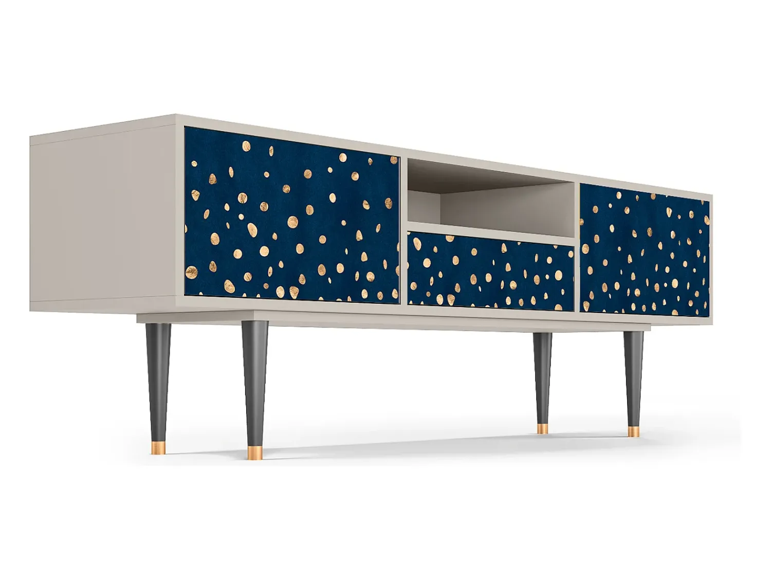 New Mueble de TV - 170х59х41 cm - T6 - Night Skies, Areia Bege