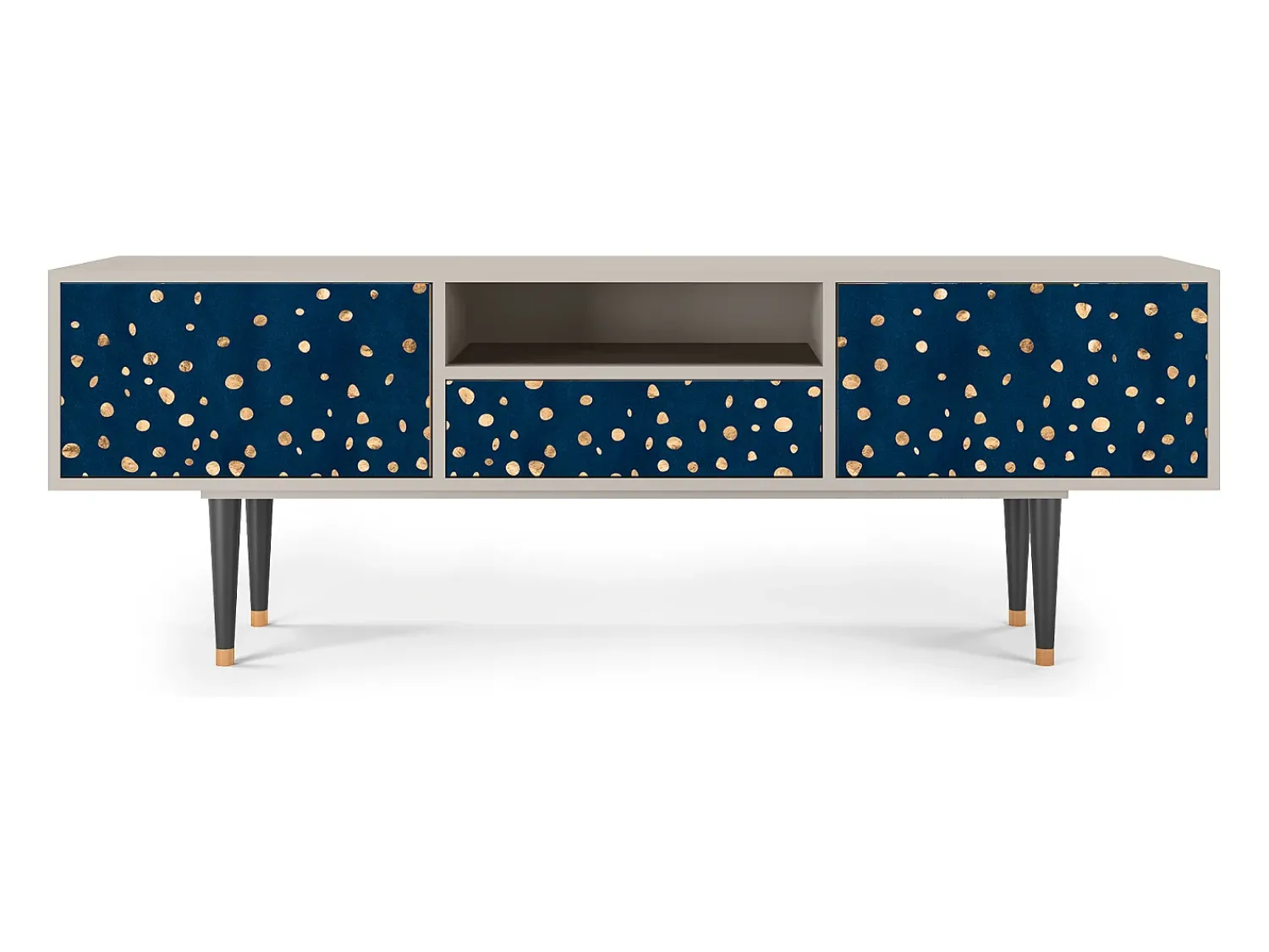 New Mueble de TV - 170х59х41 cm - T6 - Night Skies, Areia Bege