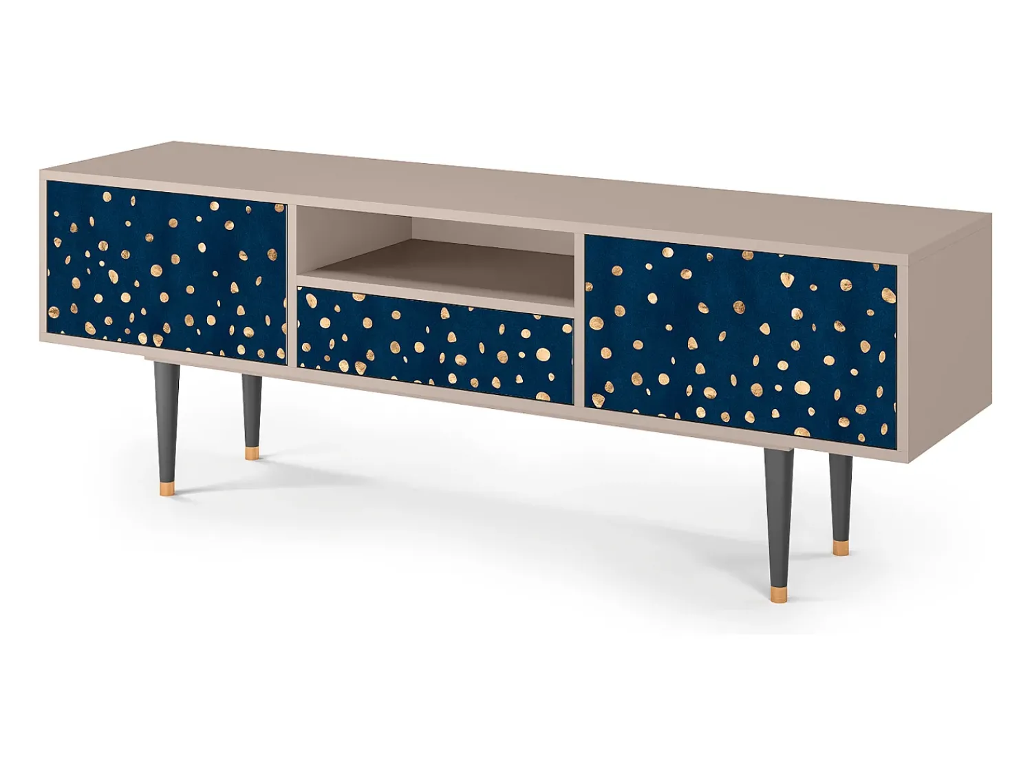 New Mueble de TV - 170х59х41 cm - T6 - Night Skies, Areia Bege