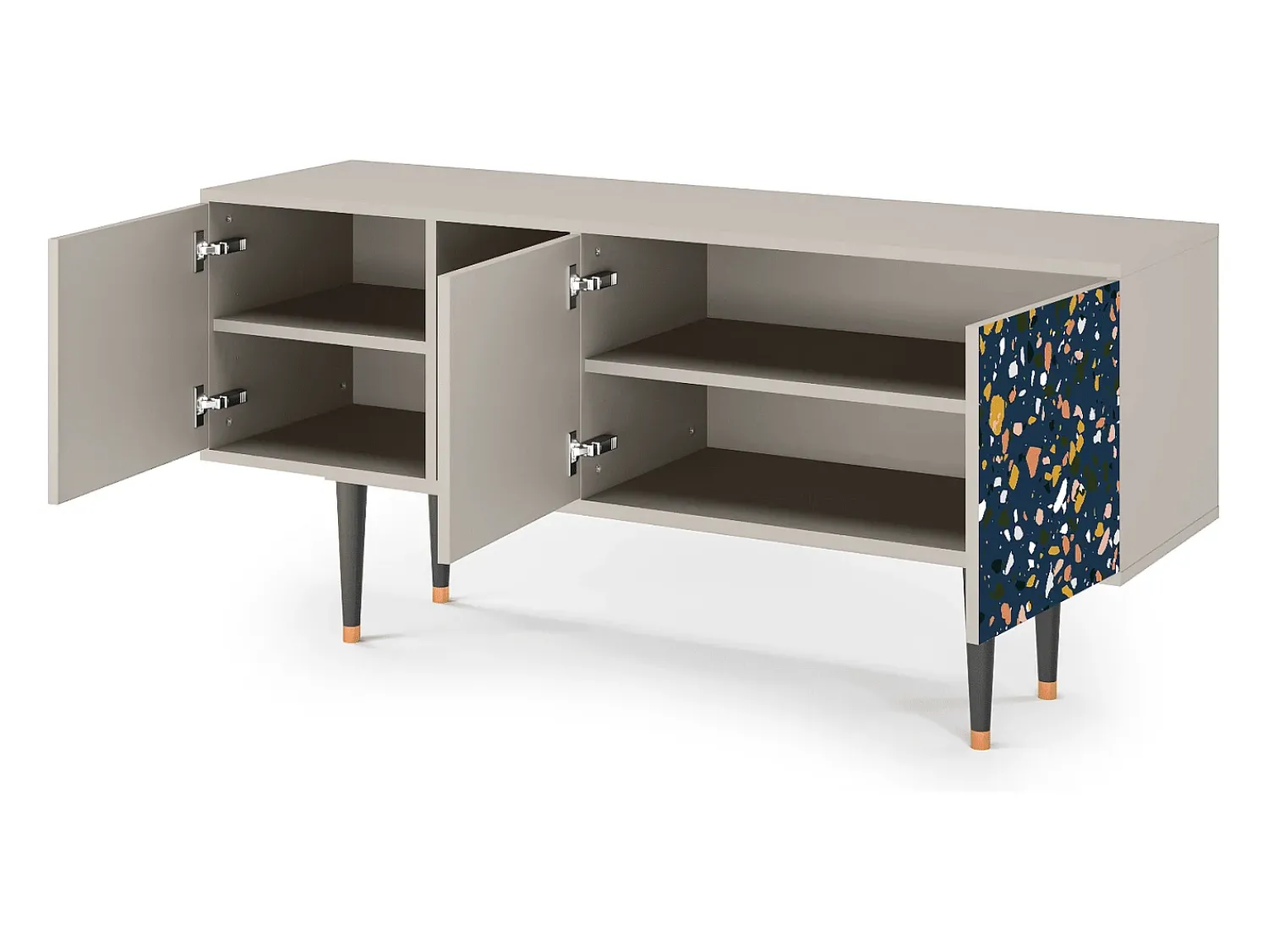 Mueble de TV - 150х69х41 cm - T5 - Night Sky Langhterns, Areia Bege