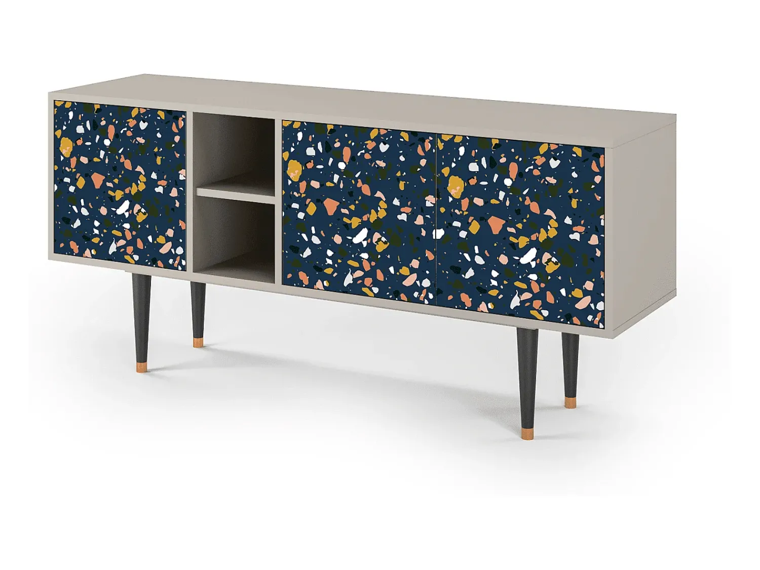 Mueble de TV - 150х69х41 cm - T5 - Night Sky Langhterns, Areia Bege