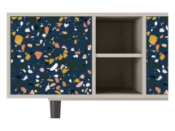 Mueble de TV - 150х69х41 cm - T5 - Night Sky Langhterns, Areia Bege