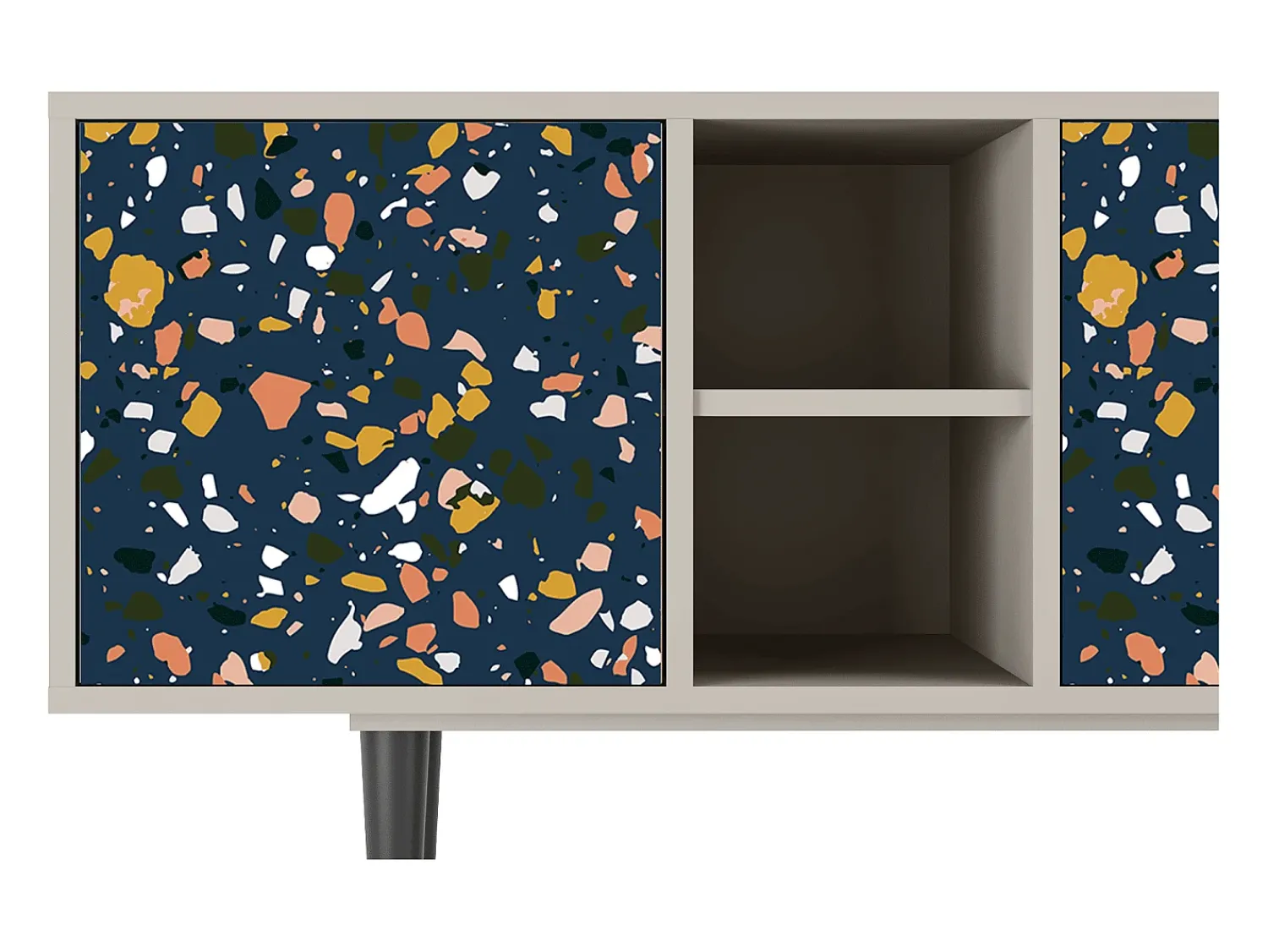 Mueble de TV - 150х69х41 cm - T5 - Night Sky Langhterns, Areia Bege
