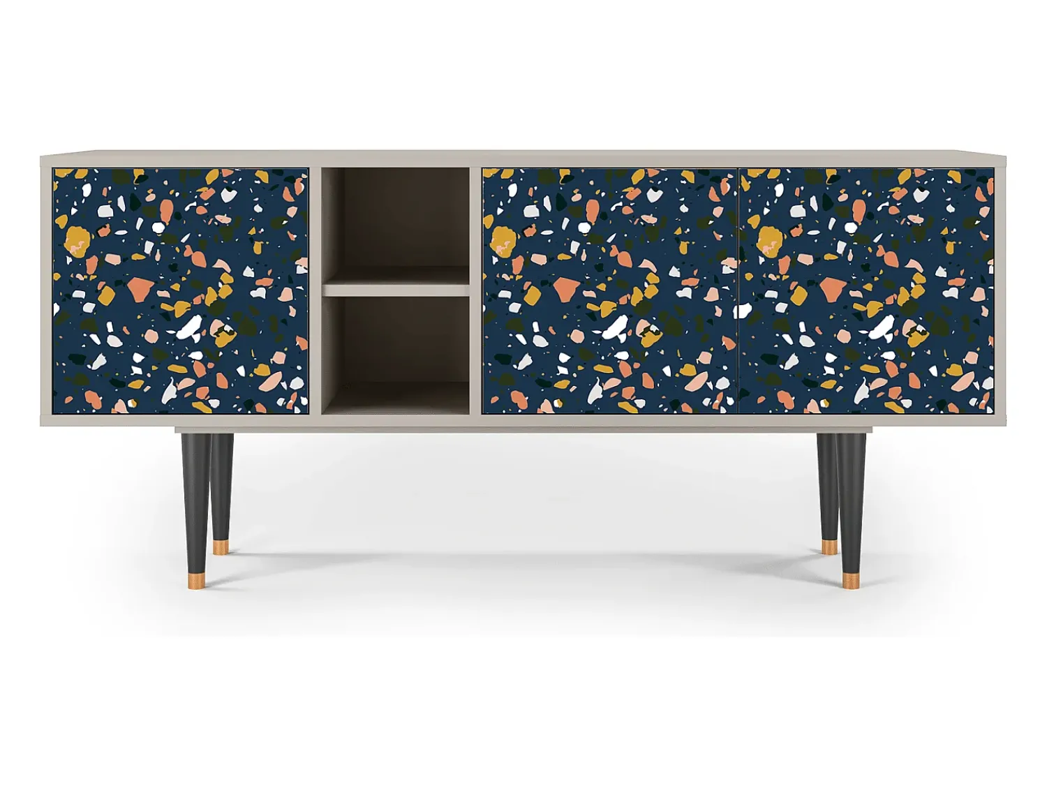 Mueble de TV - 150х69х41 cm - T5 - Night Sky Langhterns, Areia Bege