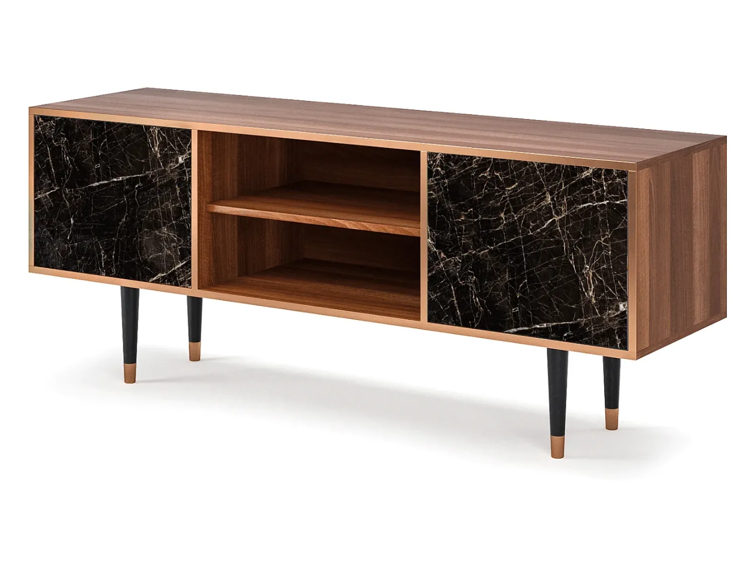 New Mueble de TV - 170х69х48 cm - T2 - Night Abyss, Nogueira Castanho