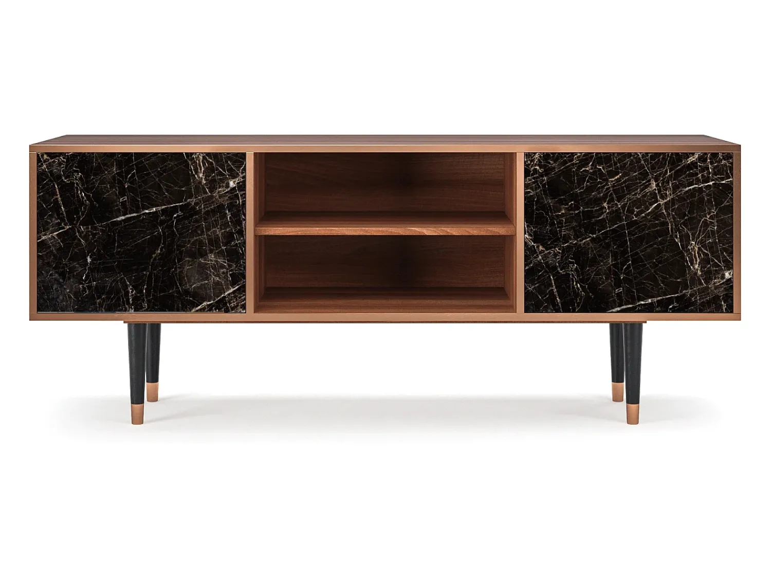 New Mueble de TV - 170х69х48 cm - T2 - Night Abyss, Nogueira Castanho