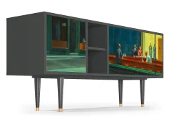 Mueble de TV - 150х69х41 cm - T5 - Nighthawks by Hopper, Antracite^ Móvel De Tv