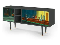 Mueble de TV - 150х69х41 cm - T5 - Nighthawks by Hopper, Antracite^ Móvel De Tv
